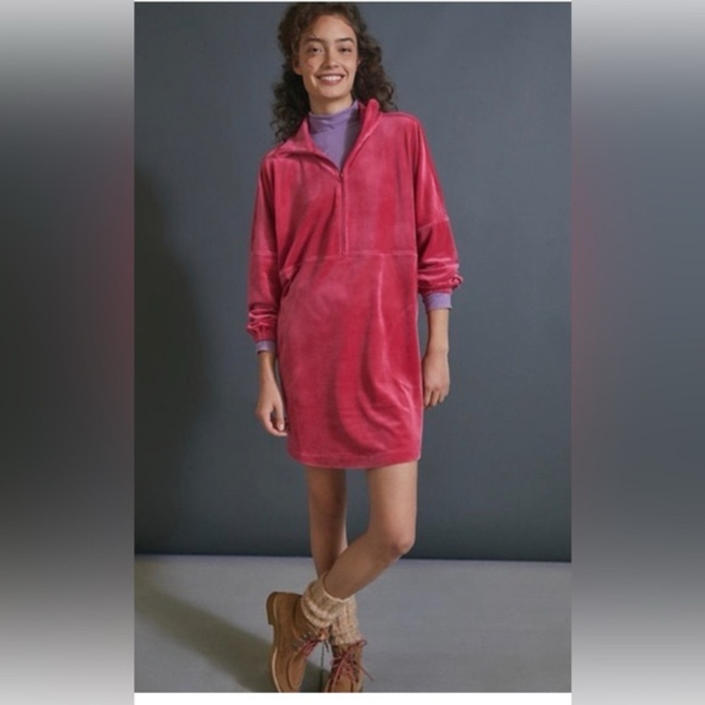 ANTHRO | SATURDAY SUNDAY‎  Velvet Zip-Up Tunic